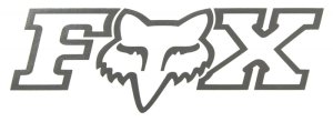 Fox Sticker Corporate 7,5cm matt Charcoal