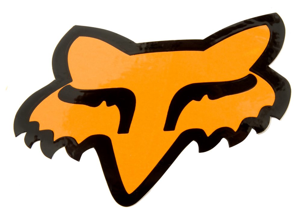 Fox Sticker Fox Head 10cm Orange