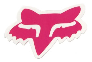 Fox Sticker Fox Head 10cm Pink