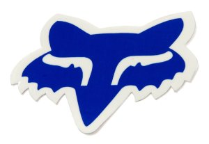 Fox Sticker Fox Head 10cm Blau