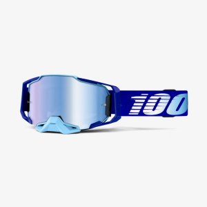 100% Armega Brille Royal Blau verspiegelt