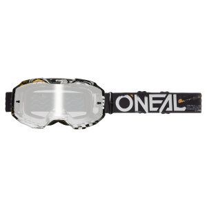 B-10 Goggle ATTACK V.24 black/white - silver mirror